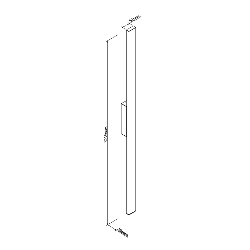 MAXLIGHT W0461 - LED Vonkajšie nástenné svietidlo PREDAZZO LED/20W/230V CRI 93 IP65 čierna