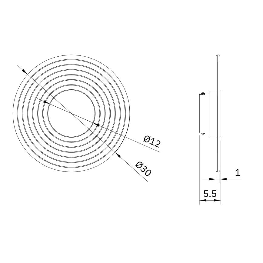 MAXLIGHT W0475 - LED nástenné svietidlo LEONARDO LED/8W/230V zlatá/dymovo-béžová