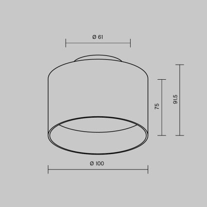 Maytoni C009CW-L12B - LED Bodové svietidlo PLANET LED/12W/230V