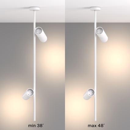 Maytoni C021CL-02W - Luster na tyči ELTI 2xGU10/50W/230V biela