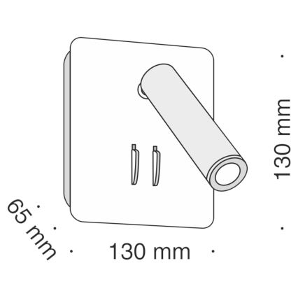 Maytoni C175-WL-01-6W-B - LED Nástenné bodové svietidlo IOS LED/9W/230V čierna