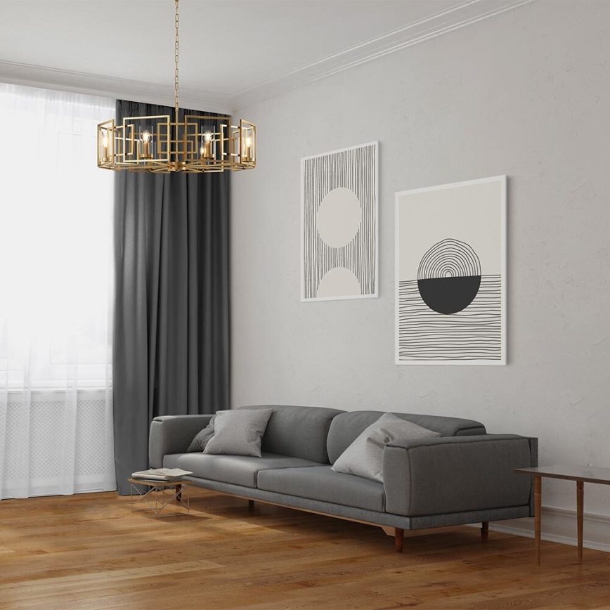 Maytoni H009PL-08G - Luster na reťazi BOWI 8xE14/40W/230V