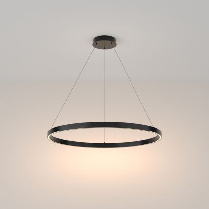 Maytoni MOD058PL-L42B3K - LED Luster na lanku RIM LED/51W/230V 3000K pr. 80 cm čierna