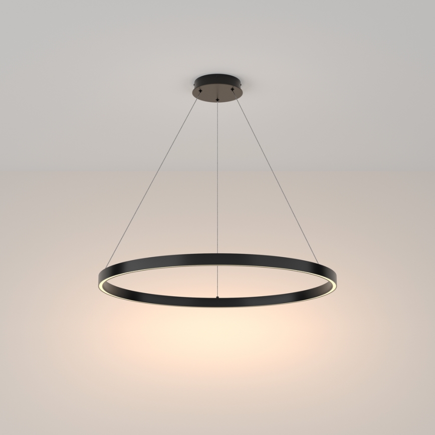 Maytoni MOD058PL-L42B3K - LED Luster na lanku RIM LED/51W/230V 3000K pr. 80 cm čierna