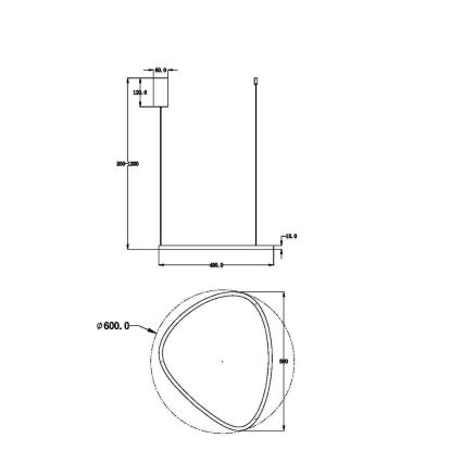 Maytoni MOD072PL-L28BS3K1 - LED Luster na lanku GLINT LED/24W/230V zlatá