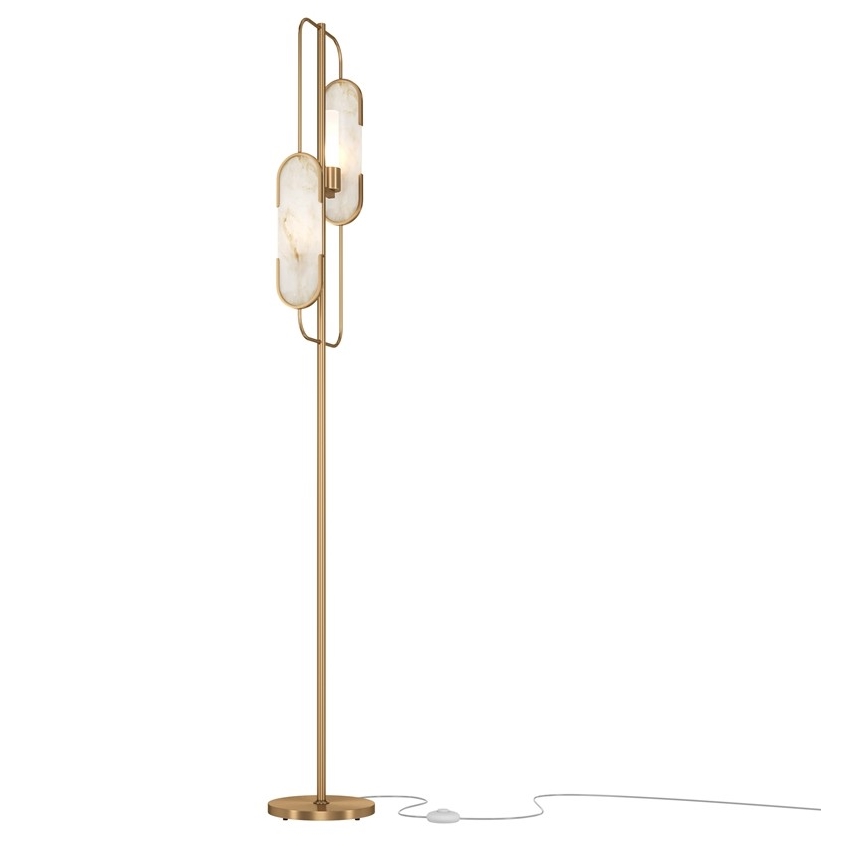 Maytoni MOD099FL-02G - Stojacia lampa MARMO 2xG9/40W/230V