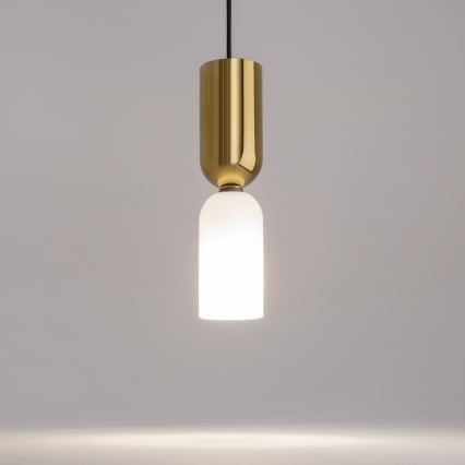 Maytoni MOD177PL-01G - Luster na lanku MEMORY 1xE14/40W/230V zlatá/biela
