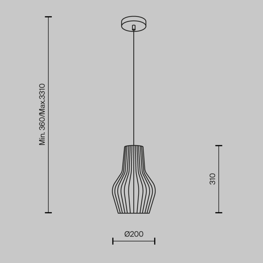 Maytoni MOD191PL-01W - Luster na lanku ROOTS 1xE27/40W/230V pr. 20 cm béžová