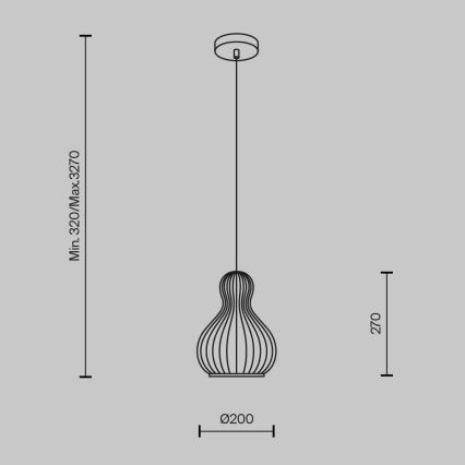 Maytoni MOD192PL-01W - Luster na lanku ROOTS 1xE27/40W/230V pr. 20 cm béžová