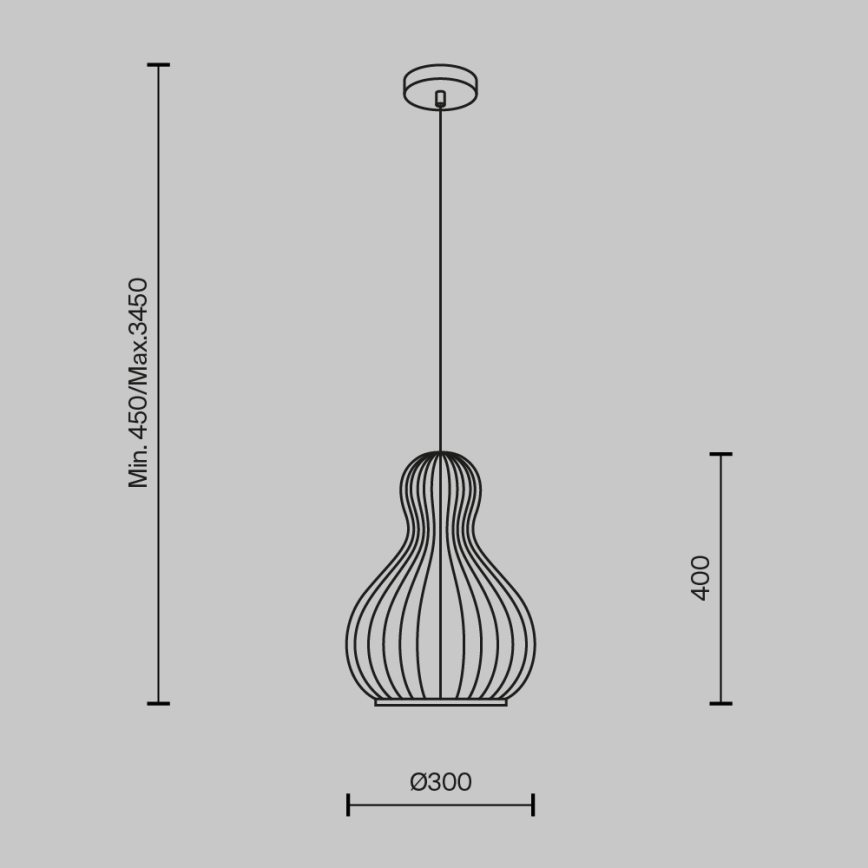 Maytoni MOD192PL-01W1 - Luster na lanku ROOTS 1xE27/40W/230V pr. 30 cm béžová