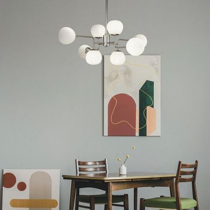 Maytoni MOD221-PL-08-N - Luster na tyči ERICH 8xE14/40W/230V matný chróm