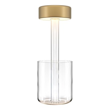 Maytoni MOD229TL-L3G3K1 - LED stmievateľná nabíjateľná prenosná stolná lampa LED/3W/5V 2200-4000K 2000 mAh zlatá/priehľadná