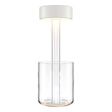 Maytoni MOD229TL-L3W3K1 - LED stmievateľná nabíjateľná prenosná stolná lampa LED/3W/5V 2200-4000K 2000 mAh biela/priehľadná