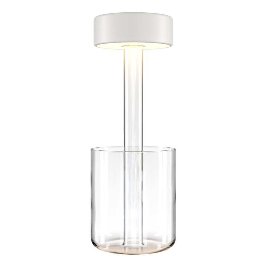 Maytoni MOD229TL-L3W3K1 - LED stmievateľná nabíjateľná prenosná stolná lampa LED/3W/5V 2200-4000K 2000 mAh biela/priehľadná