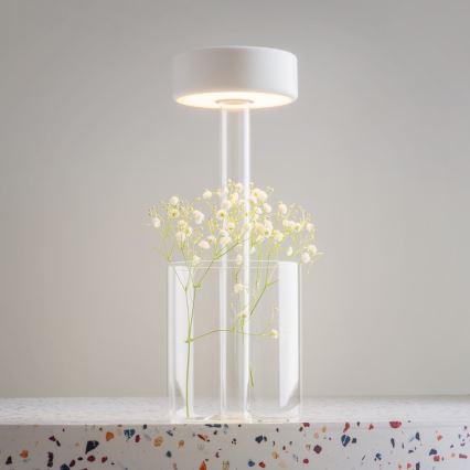 Maytoni MOD229TL-L3W3K1 - LED Stmievateľná nabíjacia prenosná stolná lampa LED/3W/5V 2200-4000K biela/číra