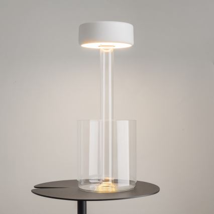 Maytoni MOD229TL-L3W3K1 - LED Stmievateľná nabíjacia prenosná stolná lampa LED/3W/5V 2200-4000K biela/číra