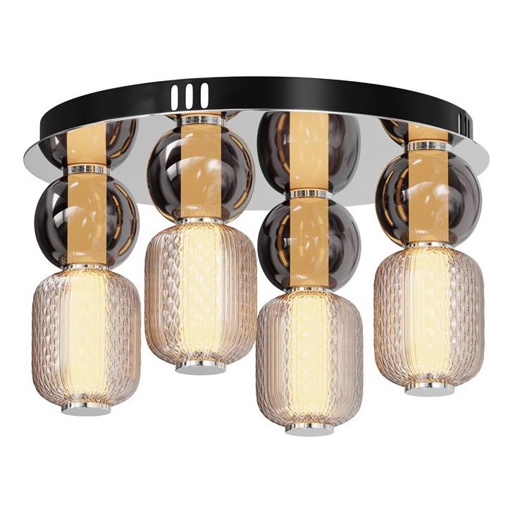 Maytoni MOD273CL-L60CH3K - LED Stropné svietidlo DROP 4xLED/15W/230V pr. 43 cm lesklý chróm