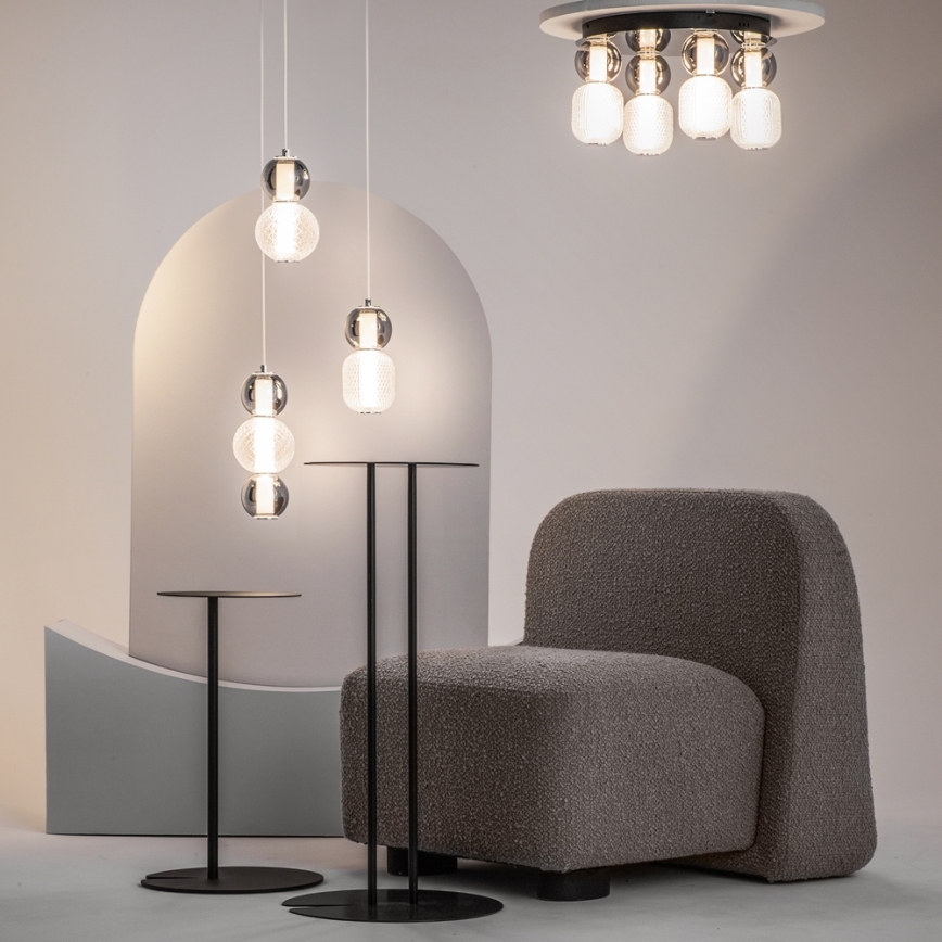 Maytoni MOD273CL-L60CH3K - LED Stropné svietidlo DROP 4xLED/15W/230V pr. 43 cm lesklý chróm