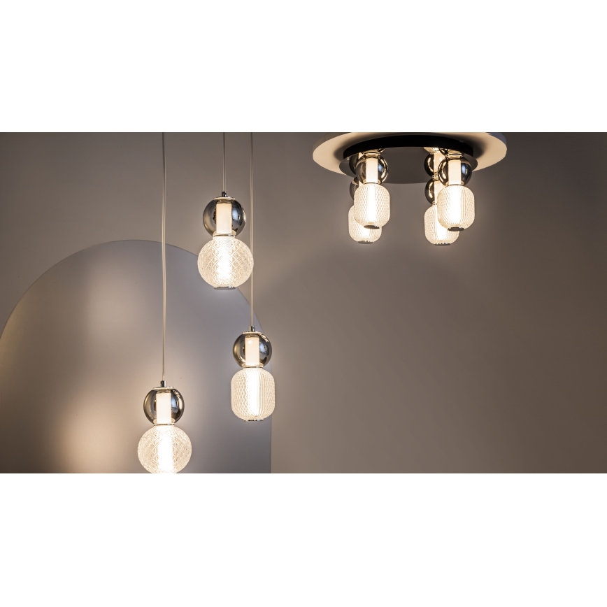 Maytoni MOD273CL-L60CH3K - LED Stropné svietidlo DROP 4xLED/15W/230V pr. 43 cm lesklý chróm