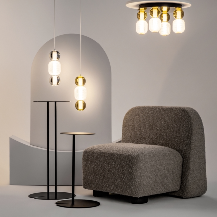 Maytoni MOD273CL-L60G3K - LED Stropné svietidlo DROP 4xLED/15W/230V pr. 43 cm zlatá