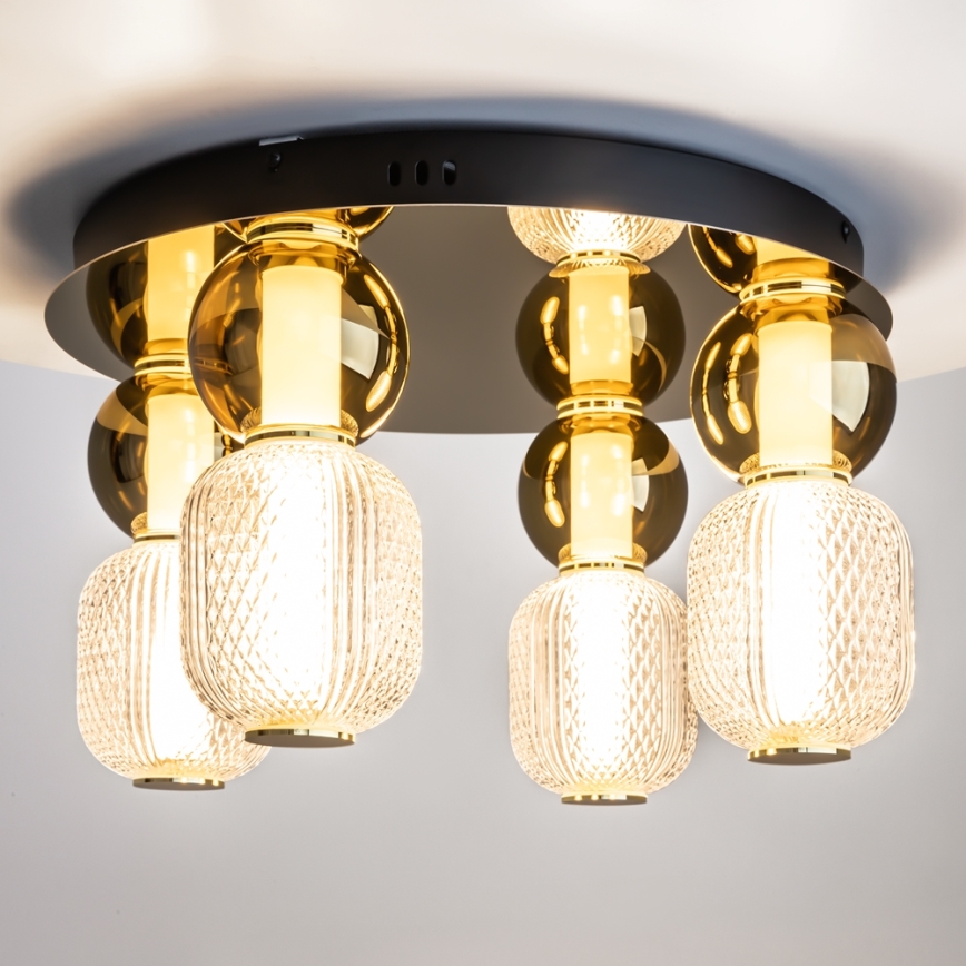 Maytoni MOD273CL-L60G3K - LED Stropné svietidlo DROP 4xLED/15W/230V pr. 43 cm zlatá