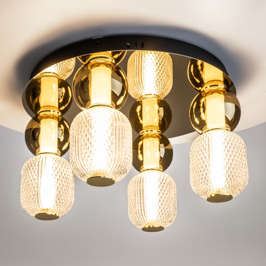 Maytoni MOD273CL-L60G3K - LED Stropné svietidlo DROP 4xLED/15W/230V pr. 43 cm zlatá