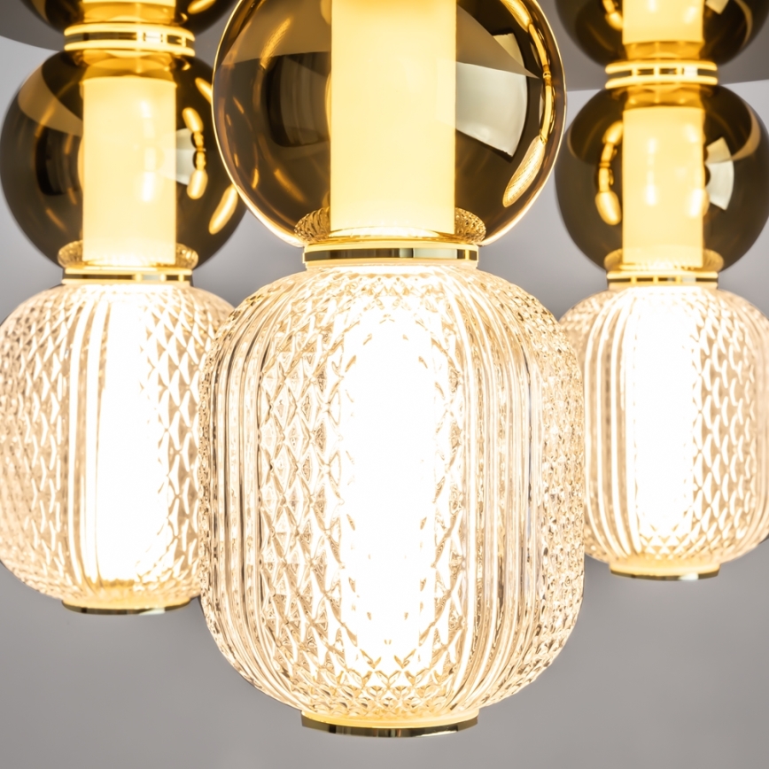 Maytoni MOD273CL-L60G3K - LED Stropné svietidlo DROP 4xLED/15W/230V pr. 43 cm zlatá