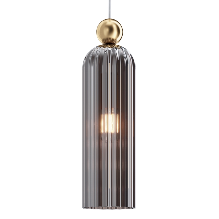 Maytoni MOD302PL-01GR - Luster na lanku ANTIC 1xE14/40W/230V zlatá/šedá
