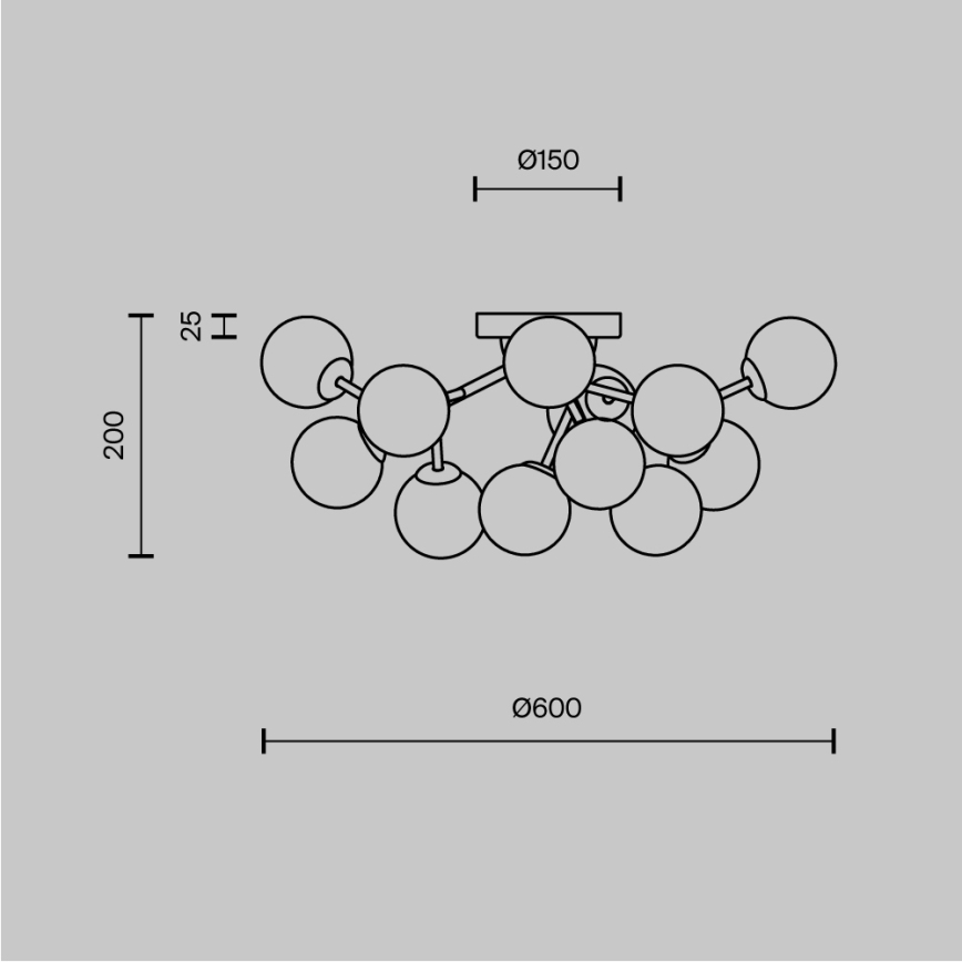 Maytoni MOD545CL-12BS - Stropné svietidlo DALLAS 12xG9/28W/230V zlaté
