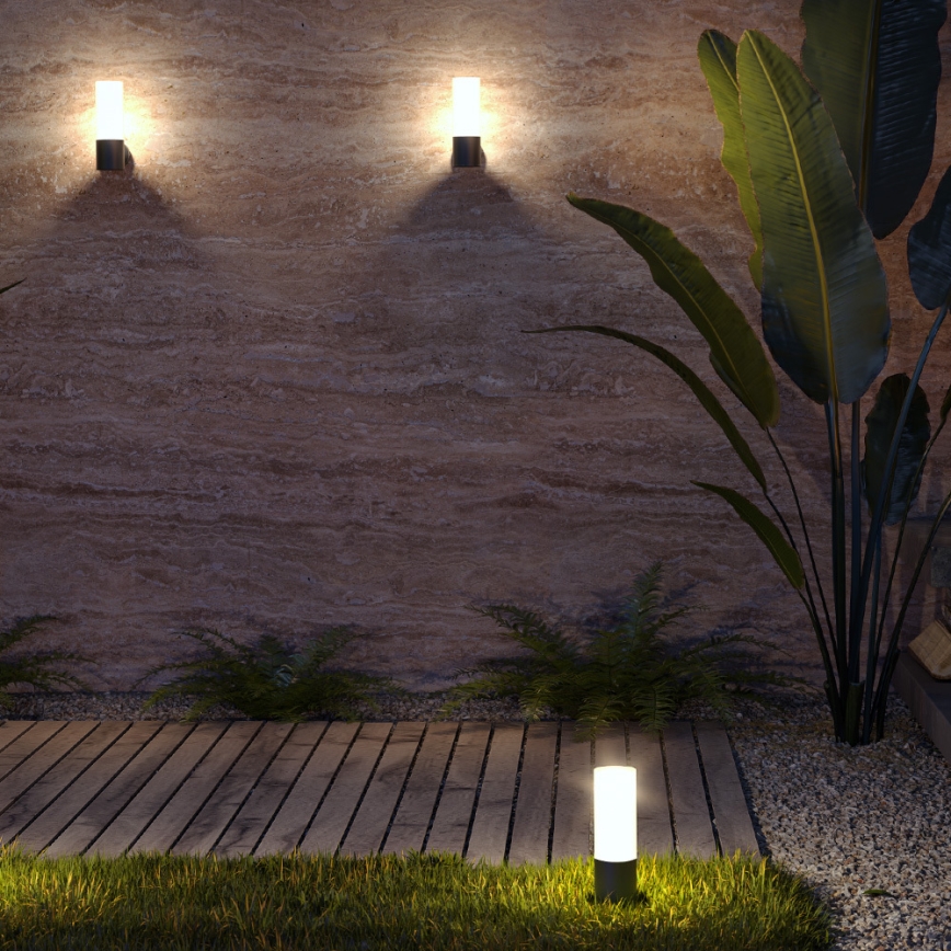 Maytoni O418FL-01GR - Vonkajšia lampa WILLIS 1xE27/60W/230V 30 cm IP54 antracit