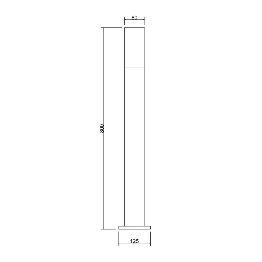 Maytoni O418FL-01GR1 - Vonkajšia lampa WILLIS 1xE27/60W/230V 80 cm IP54 antracit