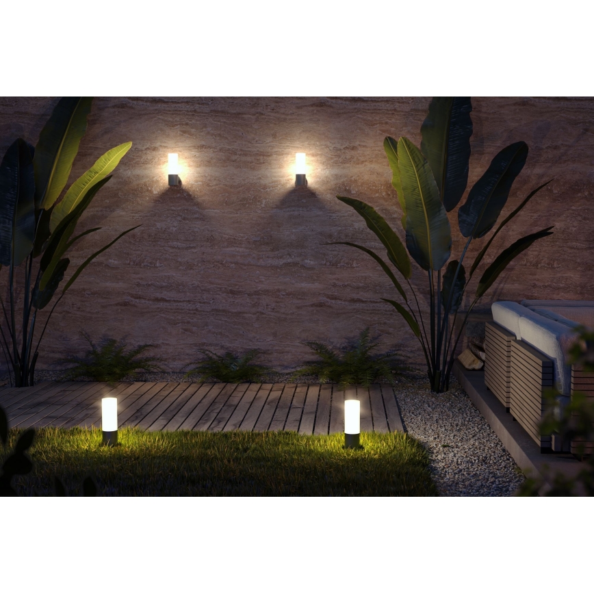 Maytoni O418WL-01GR - Vonkajšie nástenné svietidlo WILLIS 1xE27/60W/230V IP54 antracit