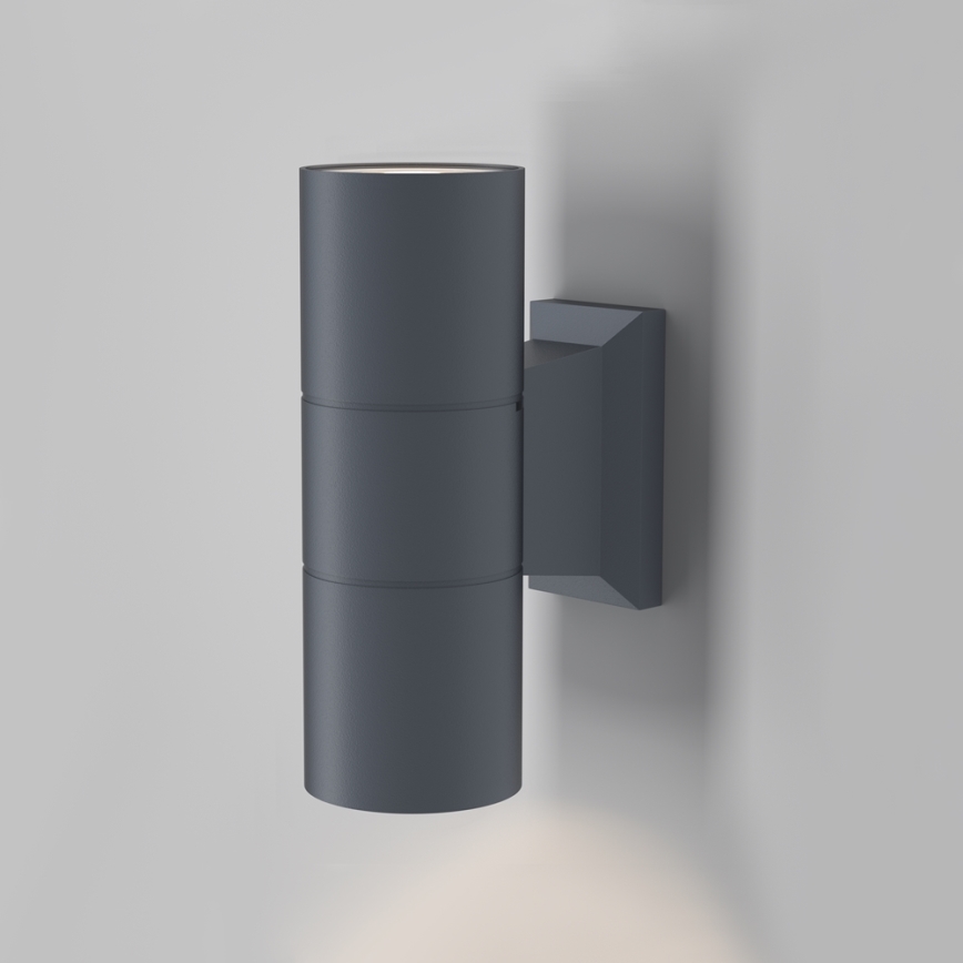 Maytoni O574WL-02GR - Vonkajšie nástenné svietidlo BOWERY 2xGU10/50W/230V IP54 antracit