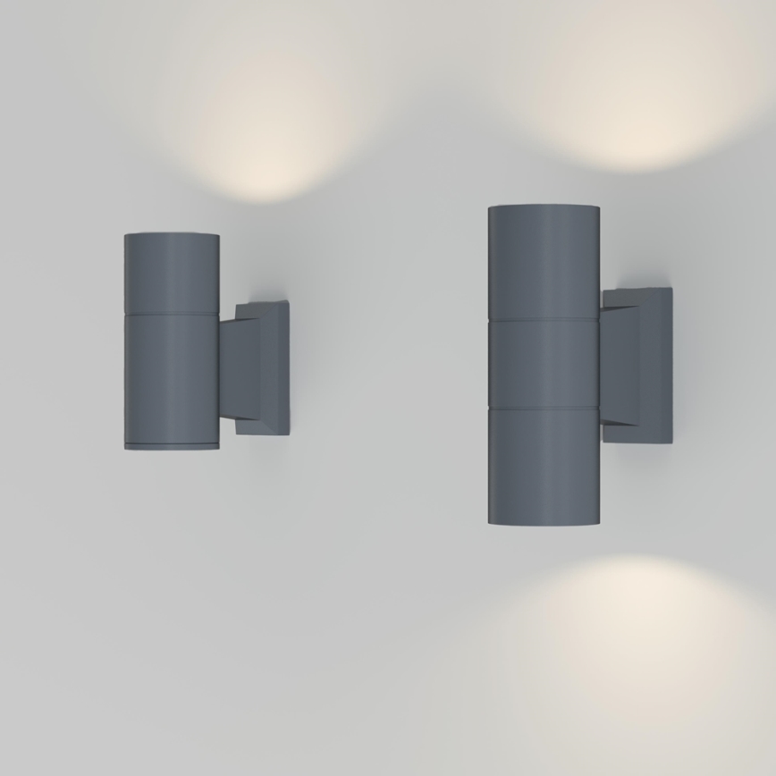 Maytoni O574WL-02GR - Vonkajšie nástenné svietidlo BOWERY 2xGU10/50W/230V IP54 antracit