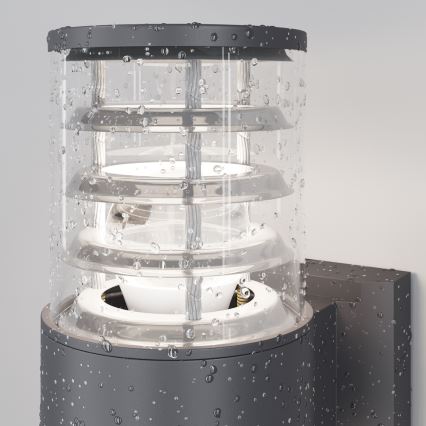 Maytoni O576WL-02GR - Vonkajšie nástenné svietidlo BRONX 2xE27/60W/230V IP54 antracit