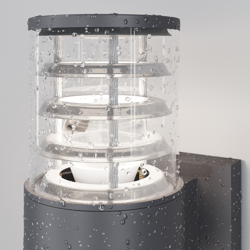 Maytoni O576WL-02GR - Vonkajšie nástenné svietidlo BRONX 2xE27/60W/230V IP54 antracit