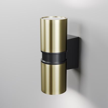 Maytoni O582WL-02BS - Vonkajšie nástenné svietidlo BOWERY 2xGU10/50W/230V IP54 mosadz