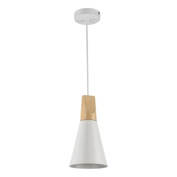 Maytoni P359-PL-140-W - Luster na lanku BICONES 1xE27/60W/230V pr. 14 cm biela/béžová