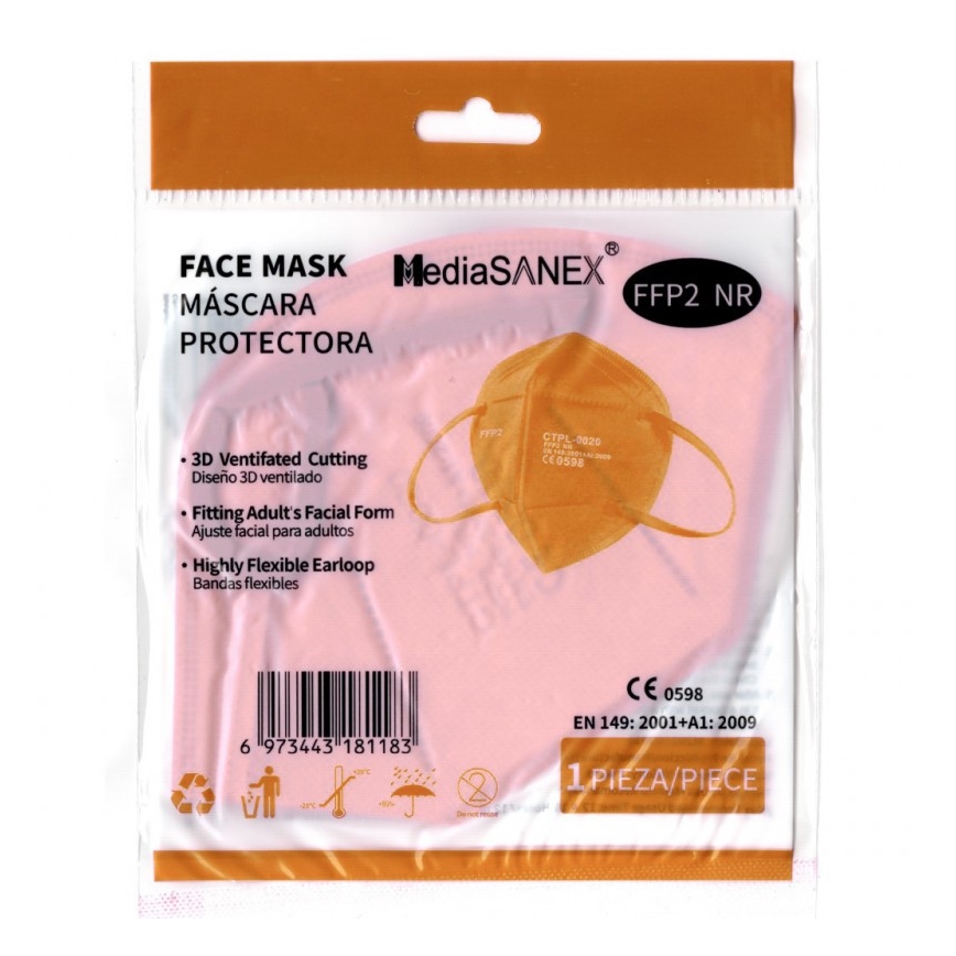 Media Sanex Respirátor FFP2 NR Orange 1ks