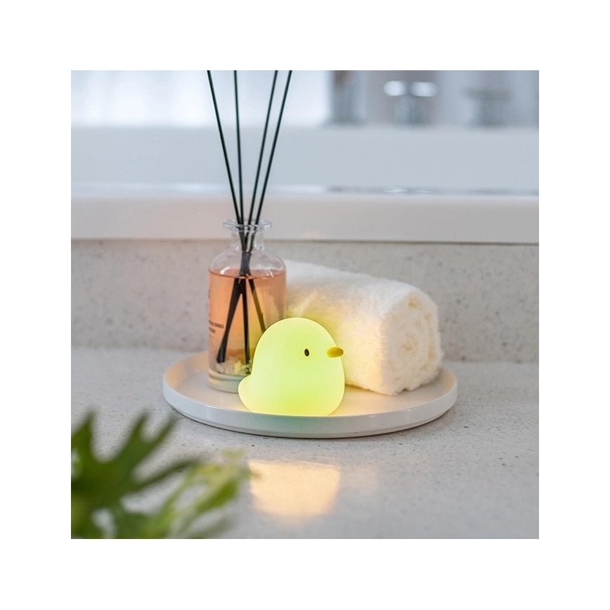 MegaLight - LED RGB Nabíjacia detská dotyková lampa do vane SWIMMY DUCK LED/5V IP67