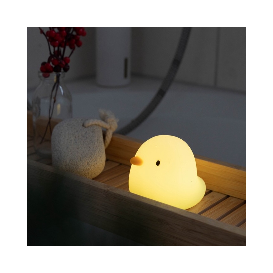 MegaLight - LED RGB Nabíjacia detská dotyková lampa do vane SWIMMY DUCK LED/5V IP67