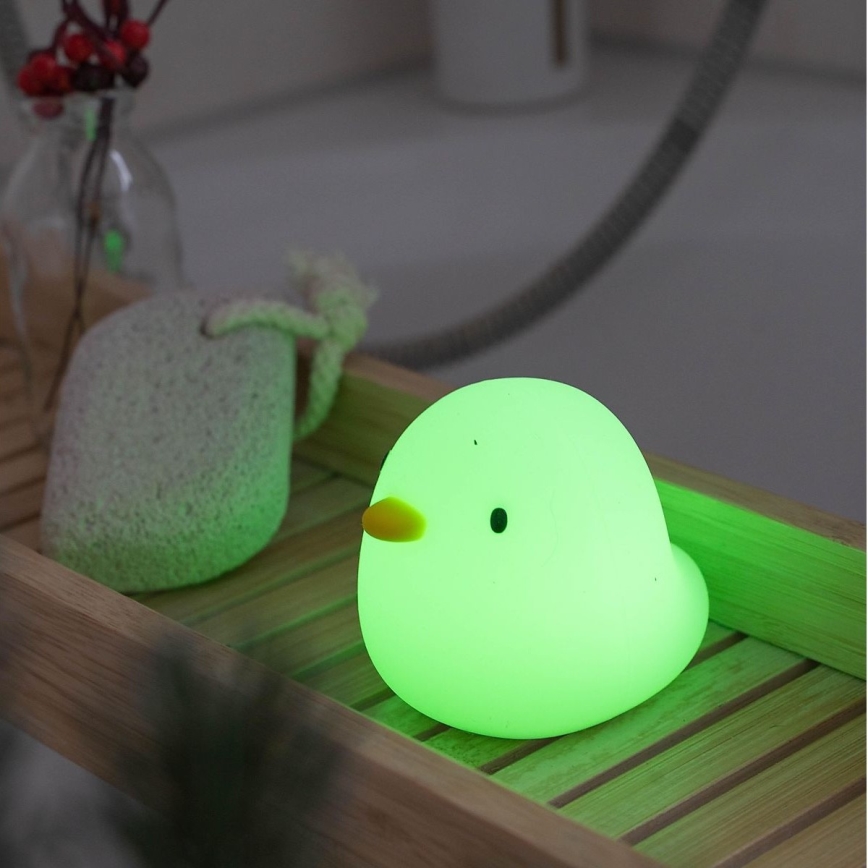 MegaLight - LED RGB Nabíjacia detská dotyková lampa do vane SWIMMY DUCK LED/5V IP67