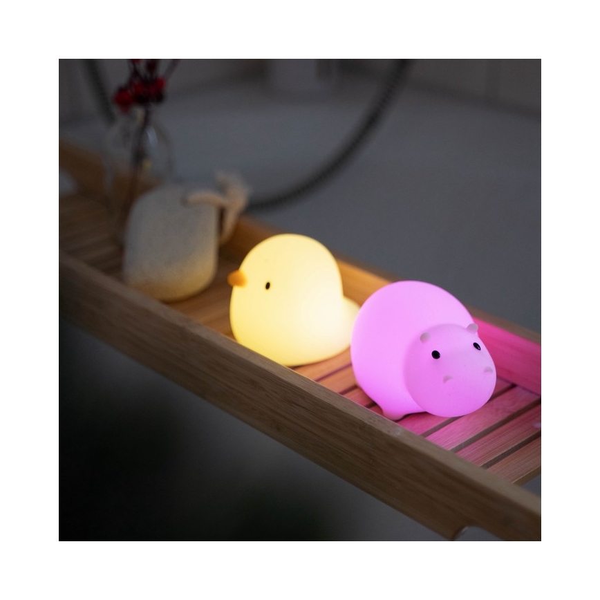 MegaLight - LED RGB Nabíjacia detská dotyková lampa do vane SWIMMY DUCK LED/5V IP67