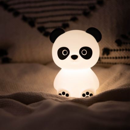 MegaLight - LED RGB Stmievateľná nabíjacia detská dotyková lampa PADDY PANDA LED/5V