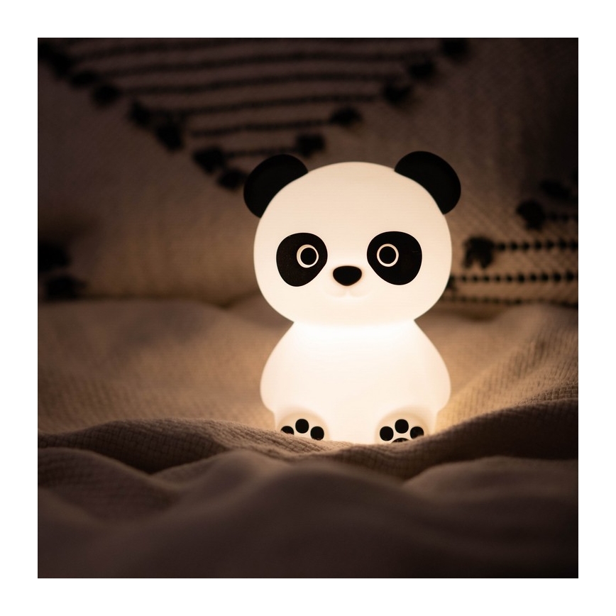 MegaLight - LED RGB Stmievateľná nabíjacia detská dotyková lampa PADDY PANDA LED/5V