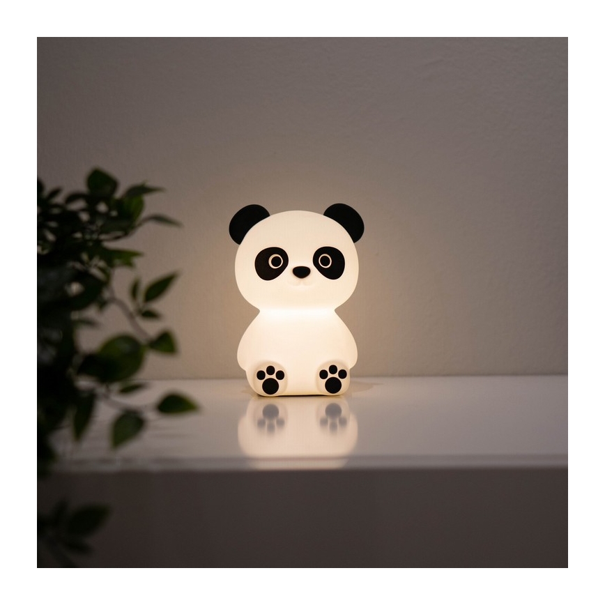 MegaLight - LED RGB Stmievateľná nabíjacia detská dotyková lampa PADDY PANDA LED/5V