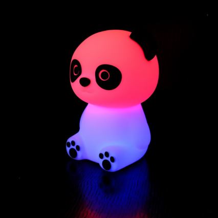 MegaLight - LED RGB Stmievateľná nabíjacia detská dotyková lampa PADDY PANDA LED/5V