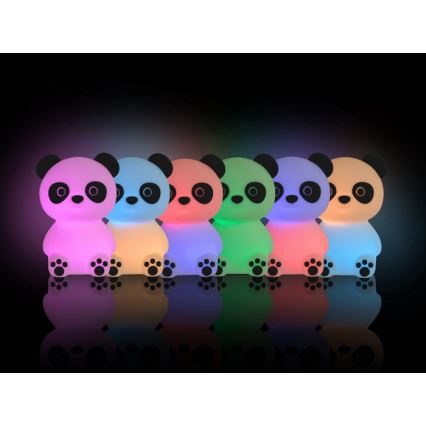MegaLight - LED RGB Stmievateľná nabíjacia detská dotyková lampa PADDY PANDA LED/5V