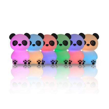 MegaLight - LED RGB Stmievateľná nabíjacia detská dotyková lampa PADDY PANDA LED/5V