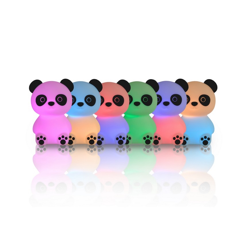 MegaLight - LED RGB Stmievateľná nabíjacia detská dotyková lampa PADDY PANDA LED/5V